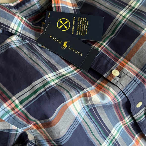 New Ralph Lauren Big Boy’s Button Down Collar Plaid Dress Shirt - Picture 8 of 8